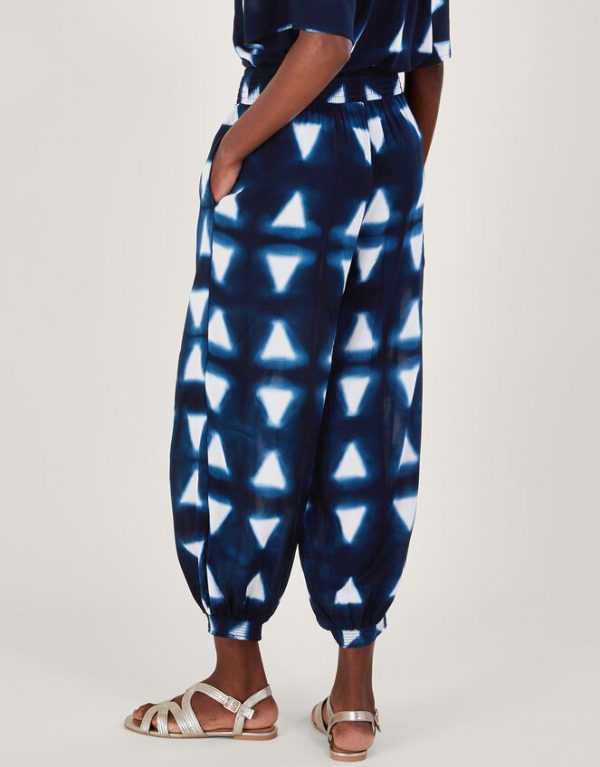 Monsoon Batik Dye Triangle Trousers Blue - Image 3