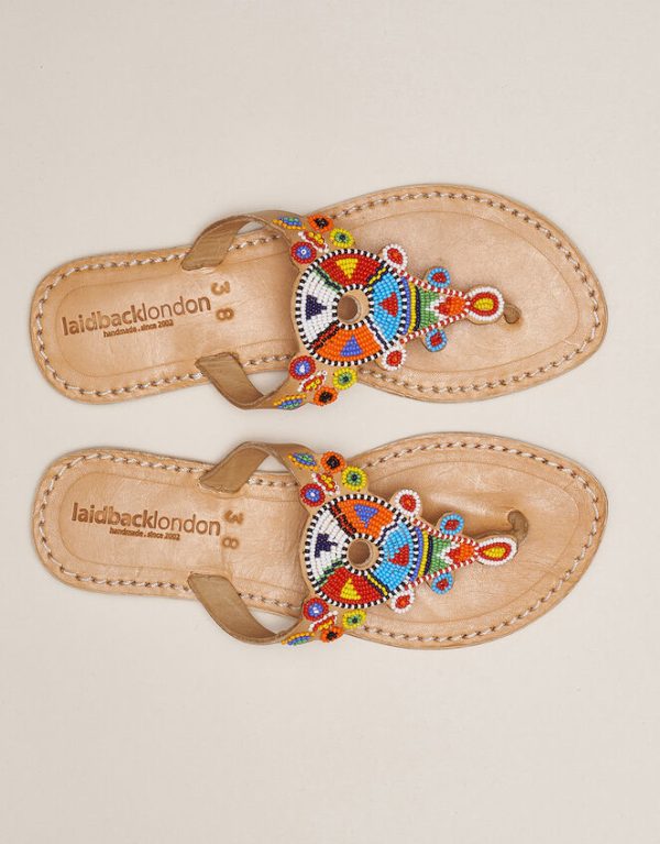 Monsoon Laidback London Simba Leather Sandals Multi - Image 5