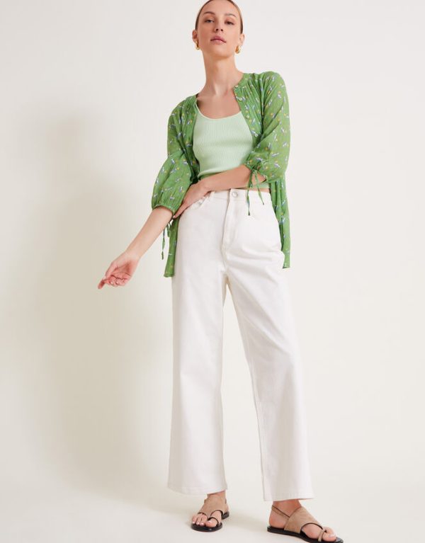 Monsoon Camille Leaf Blouse Green - Image 5