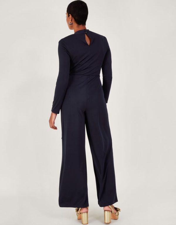 Monsoon Toria Trim Jumpsuit Blue - Image 4