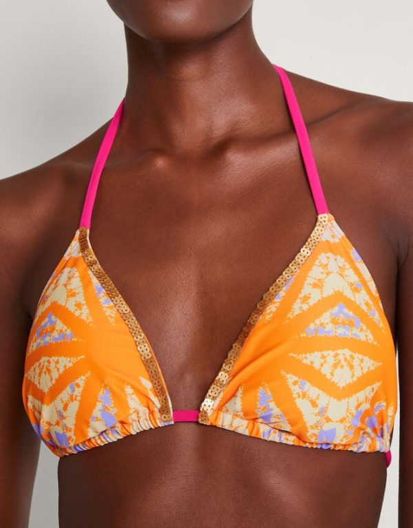 Monsoon Santiago Bikini Top Orange - Image 4