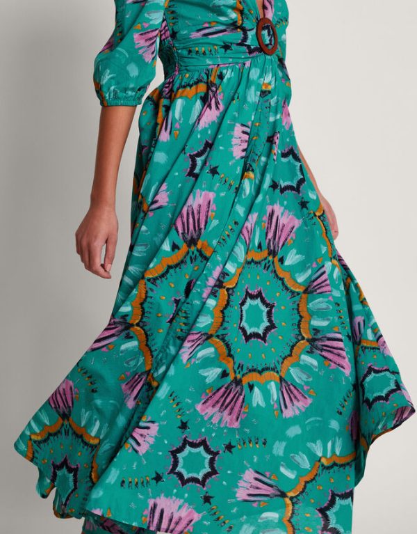 Monsoon Allegra Ring Dress Teal - Image 4