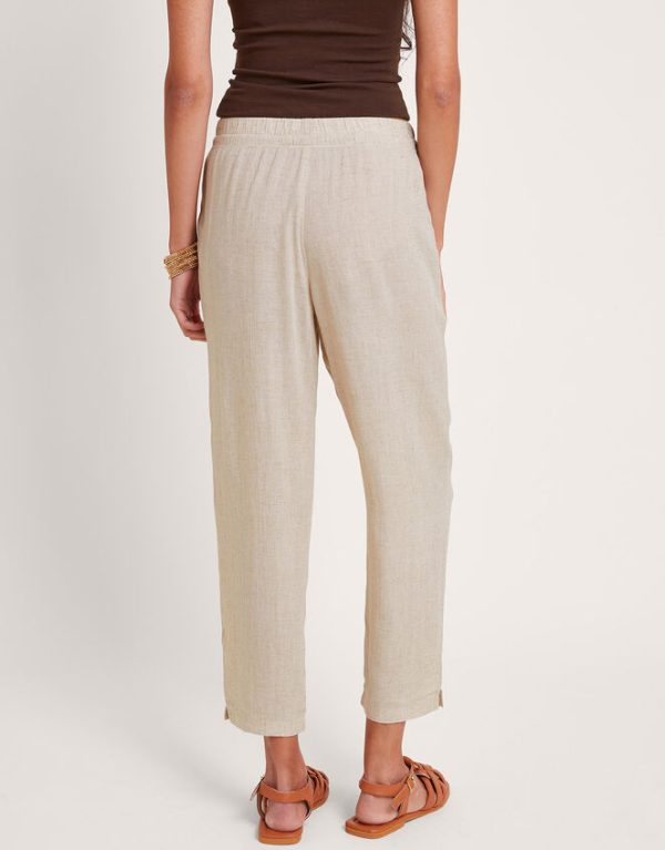 Monsoon Penina Crop Trousers Natural - Image 4