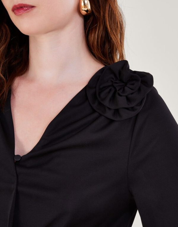 Monsoon Cali Corsage Blouse Black - Image 4