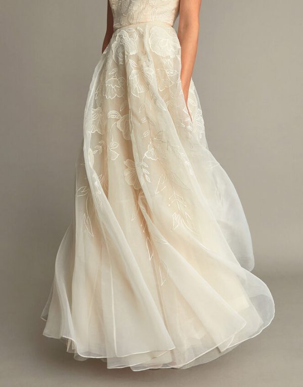 Monsoon Rose Organza Bridal Dress Ivory - Image 4