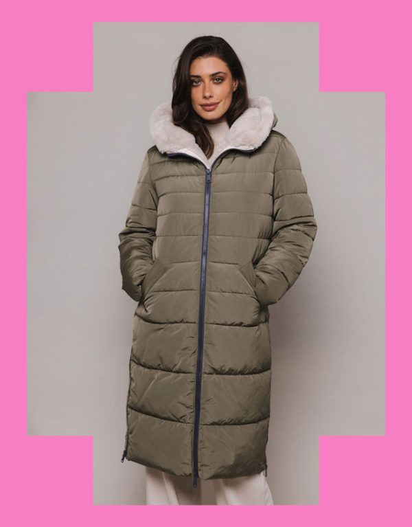 Monsoon Rino and Pelle Longline Padded Coat Green