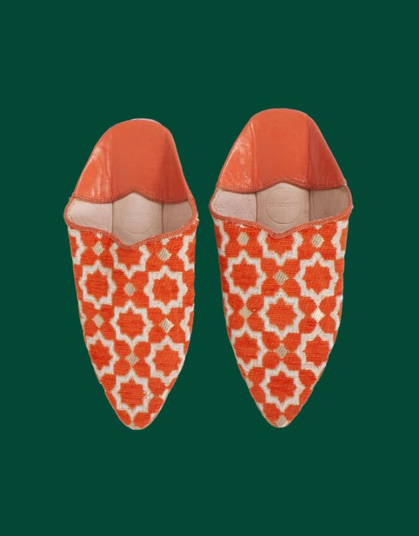 Monsoon Bohemia Design Star Brocade Slippers Orange