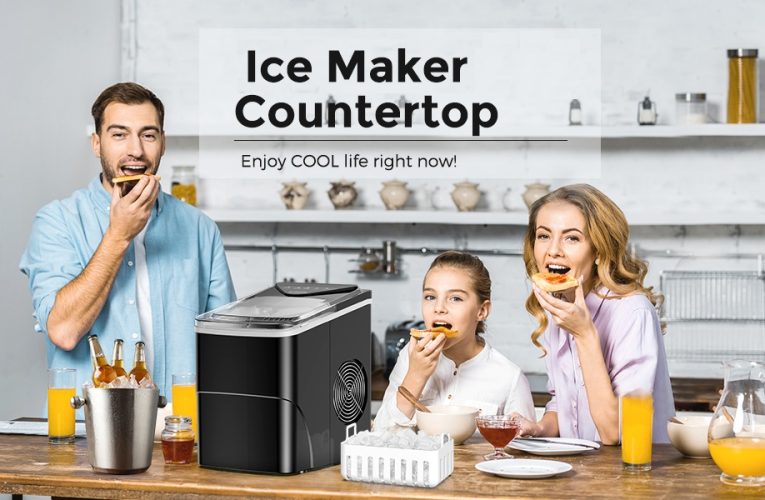 Countertop Ice Makers, 3K+ Bought in Past Month, Original price: $79, Now: $57. Self-Cleaning Function, Portable Electric Ice Cube Maker Machine, 9 Pellet Ice Ready in 6 Mins, 26lbs 24Hrs with Ice Bags and Scoop Basket for Home Bar Camping RV (Black)