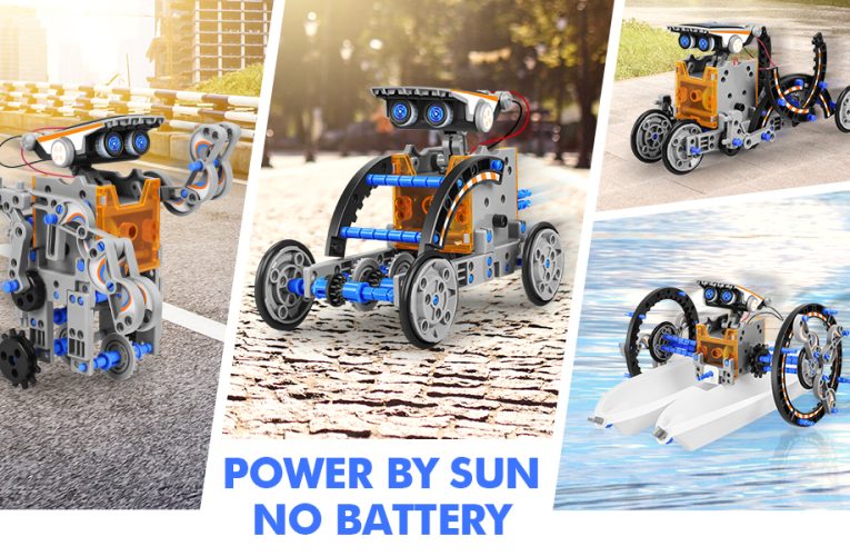 STEM 13-in-1 Education Solar Power Robots Toys, 30K+ Bought in Past Month, Original Price: $27, Now: $19. For Boys Age 8-12, DIY Educational Toy Science Kits for Kids, Building Experiment Robotics Set Birthday Gifts for 8 9 10 11 12 Years Old Boys Girls Teens