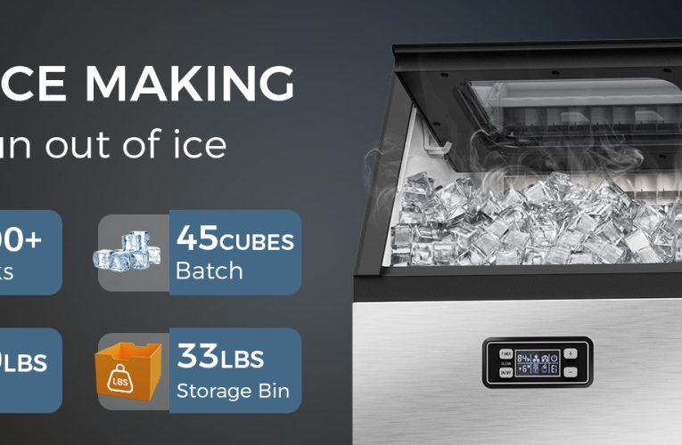 450+ Bought in Past Month, Original Price: $289, Now: $177, V2.0 Commercial Ice Machine,100 lbs /24H, Self Cleaning Ice Maker, Under Counter Ice Machines with 24 Hour Timer, Ice Thickness Control, Stainless Steel Ice Makers for School, Home, Bar, RV