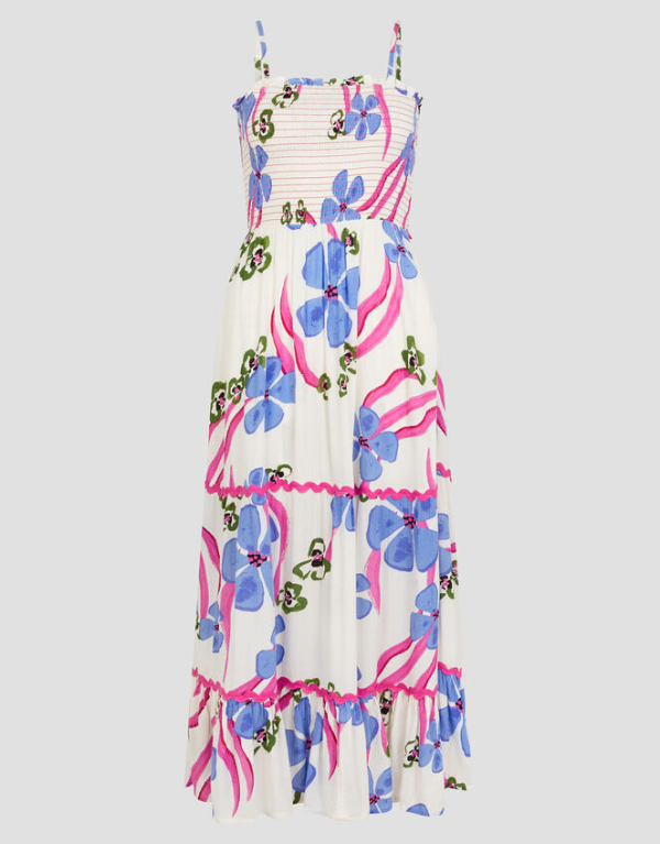 Monsoon Fiona floral bandeau midi dress ivory - Image 5