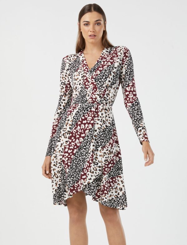 Bcbg Mix Print Faux Wrap Dress - Image 2