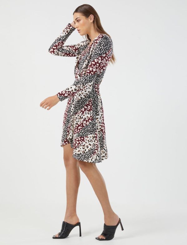 Bcbg Mix Print Faux Wrap Dress - Image 3