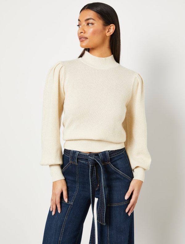 Bcbg Mock Neck Long Sleeve Sweater