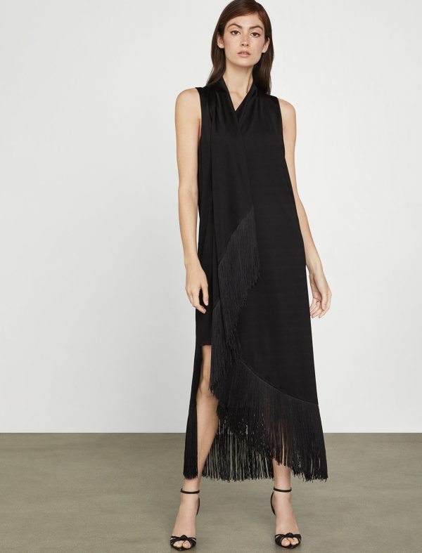 Bcbg Asymmetric Fringe Dress