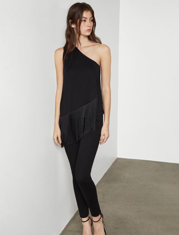 Bcbg Asymmetric Fringe Top