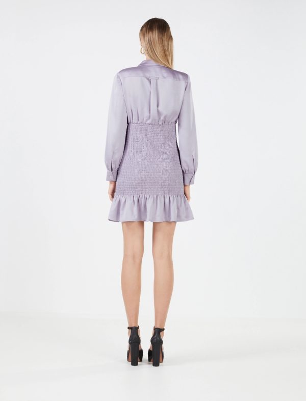 BCBG NOMI SHIRT DRESS - PASTEL LILAC - Image 4