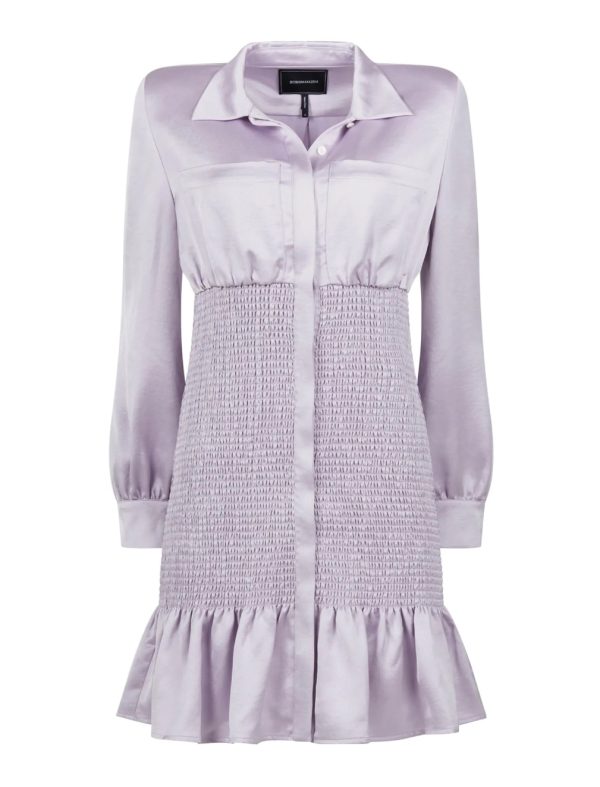 BCBG NOMI SHIRT DRESS - PASTEL LILAC - Image 5