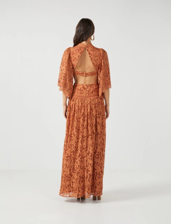 BCBG NORMA LACE EVENING DRESS - SUNKISSED - Image 3