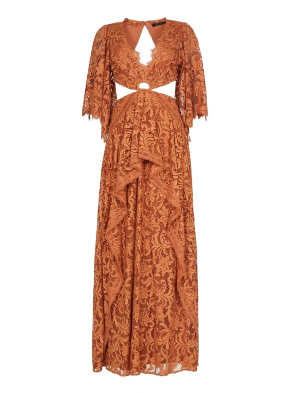 BCBG NORMA LACE EVENING DRESS - SUNKISSED - Image 5