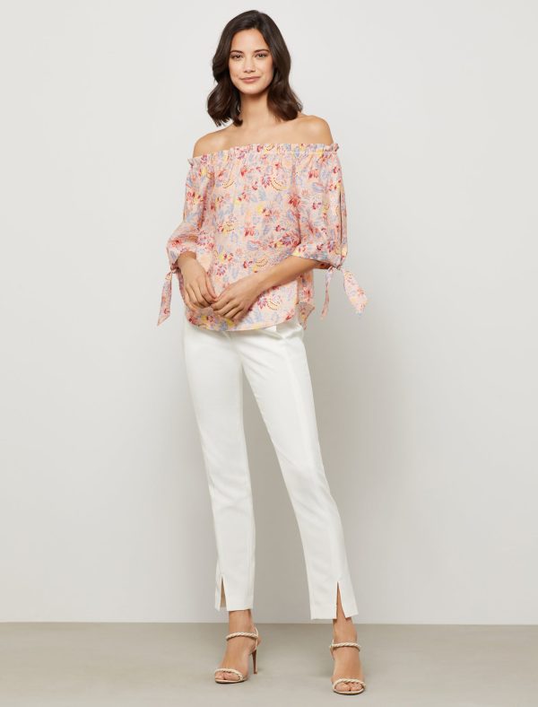 Bcbg Off-the-Shoulder Boho Drawstring Top - Image 2