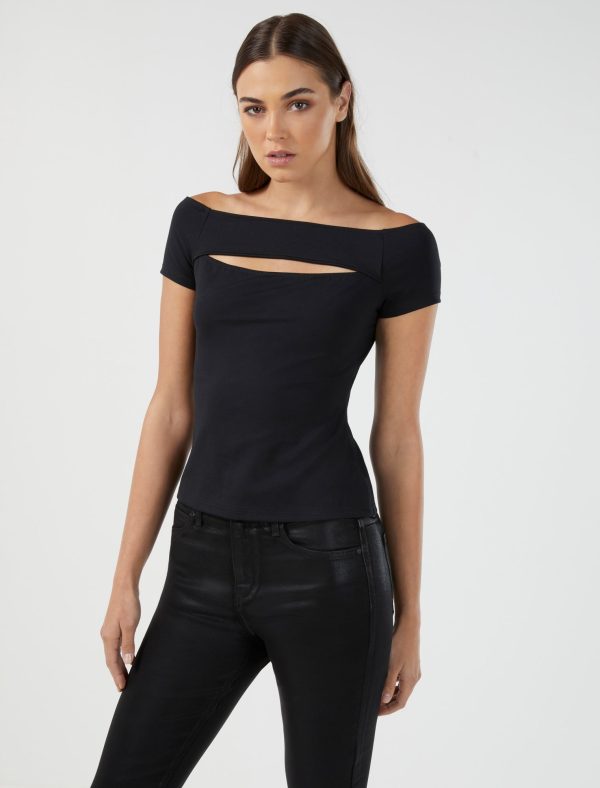 Bcbg Off-The-Shoulder Cutout Top