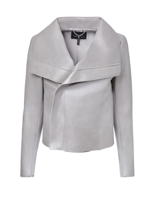 Bcbg Asymmetrical Leather Moto Jacket - Image 8