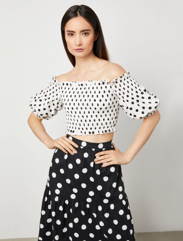 Bcbg Off-The-Shoulder Puff Sleeve Top