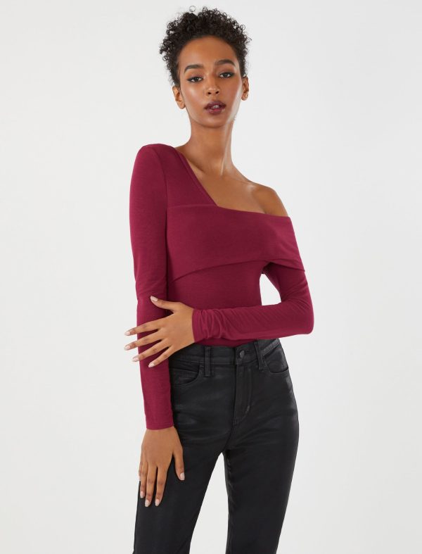 Bcbg Asymmetrical Long Sleeve Bodysuit - Image 7