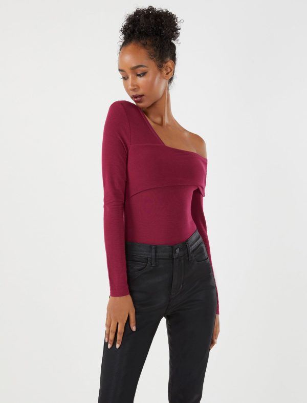 Bcbg Asymmetrical Long Sleeve Bodysuit - Image 8