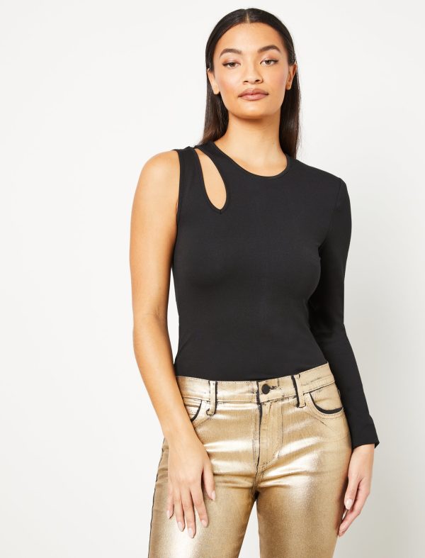 Bcbg One Sleeve Cutout Top