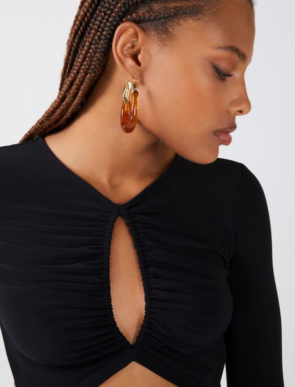 Bcbg Organic Hoop Earrings