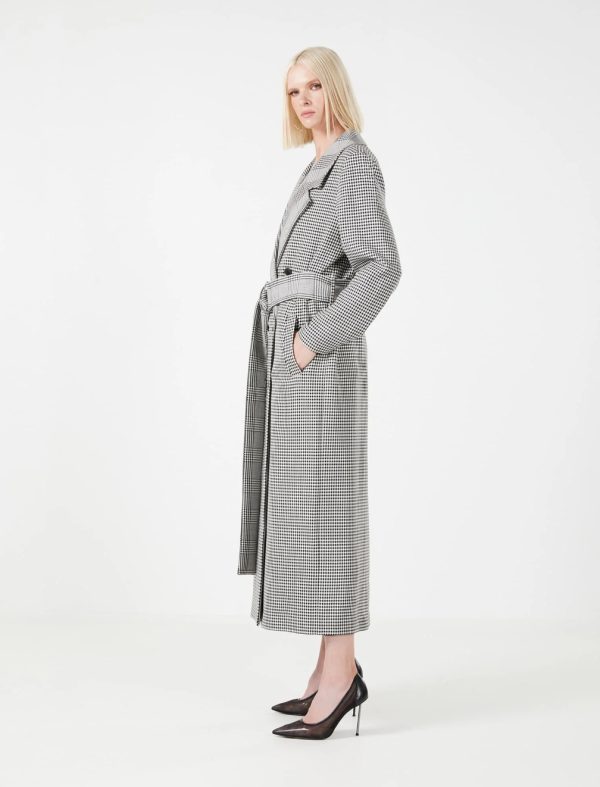 BCBG OVERSIZED DOUBLE-BREASTED MAXI COAT - DOUBLE FACE PLAID - Image 4