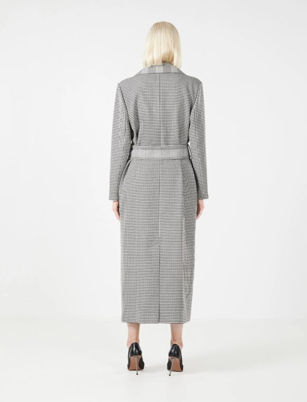 BCBG OVERSIZED DOUBLE-BREASTED MAXI COAT - DOUBLE FACE PLAID - Image 5