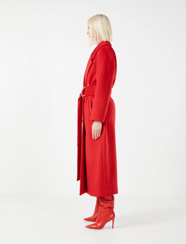 BCBG OVERSIZED DOUBLE-BREASTED MAXI COAT - RUBICONDO - Image 4