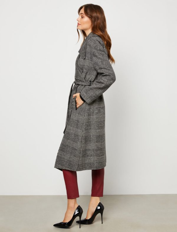 Bcbg Oversized Lapel Belted Wrap Coat - Image 3