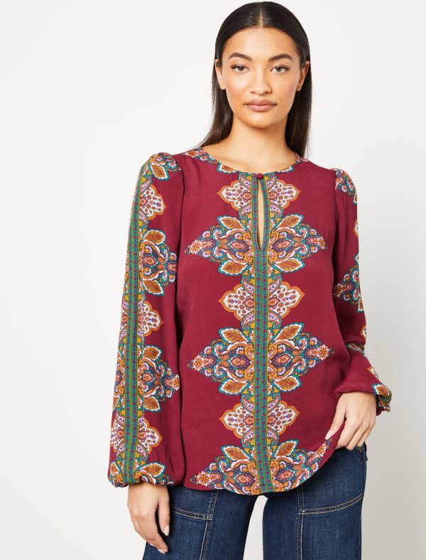 Bcbg Paisley Keyhole Top - Image 9