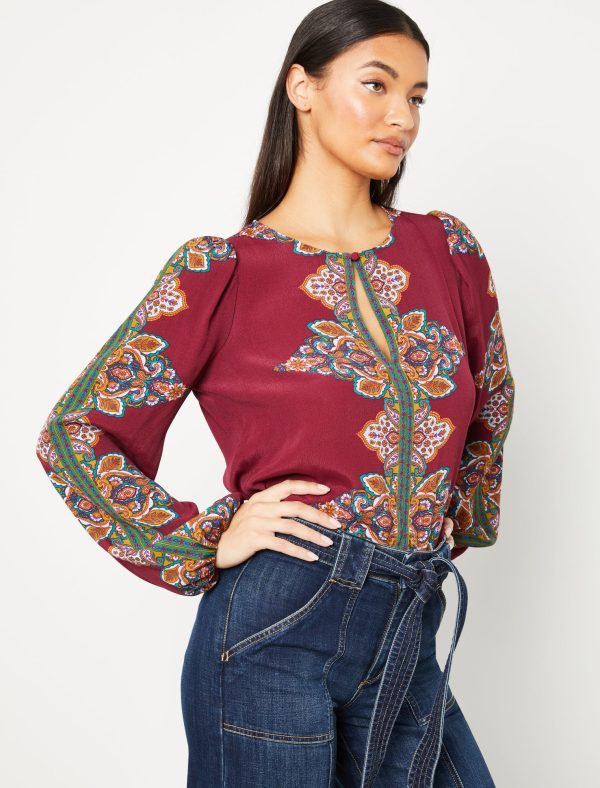 Bcbg Paisley Keyhole Top - Image 11