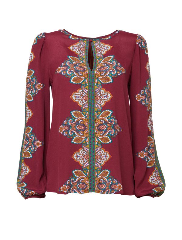 Bcbg Paisley Keyhole Top - Image 14