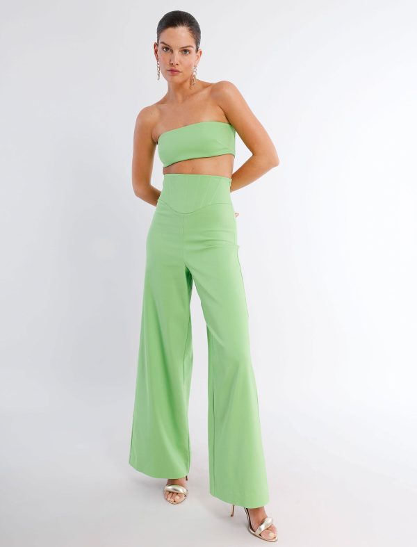 BCBG PALMS BANDEAU TOP - GRASS GREEN