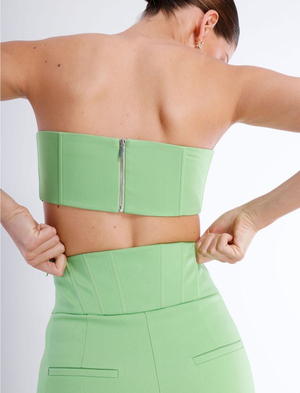 BCBG PALMS BANDEAU TOP - GRASS GREEN - Image 5