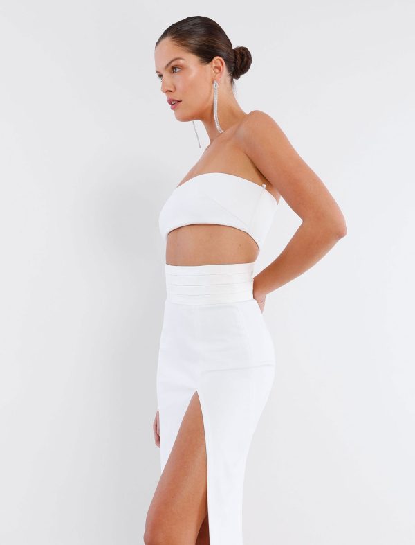 BCBG PALMS BANDEAU TOP - OPTIC WHITE - Image 3