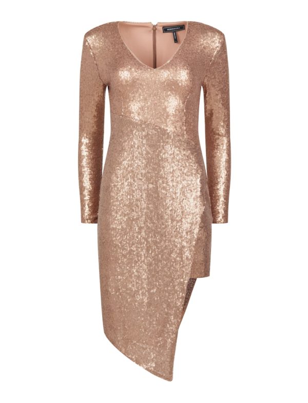 BCBG PARKER SEQUIN DRESS - GOLD - Image 5