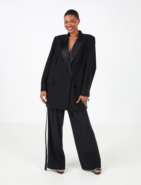 BCBG PAZIENZA TUXEDO JACKET - BLACK