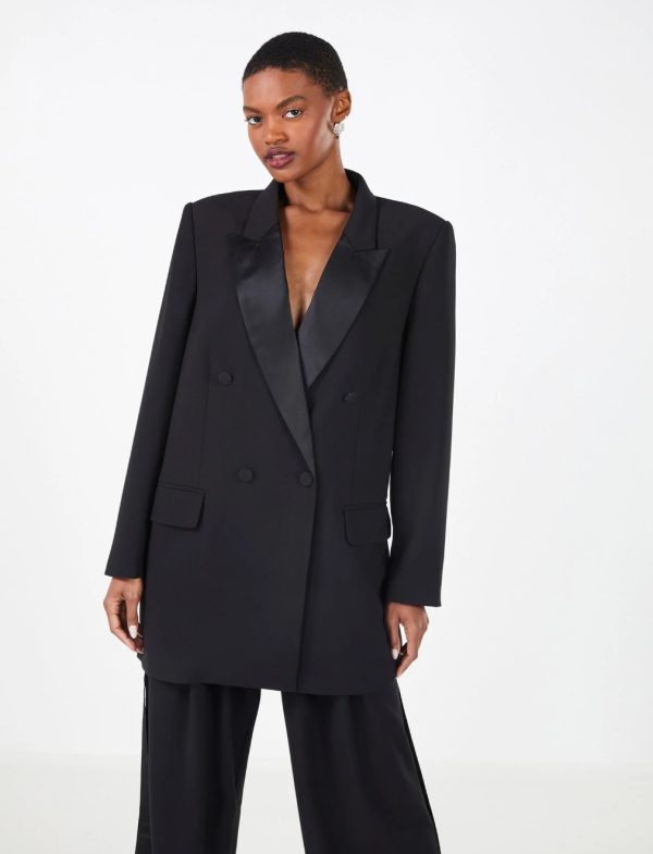 BCBG PAZIENZA TUXEDO JACKET - BLACK - Image 2