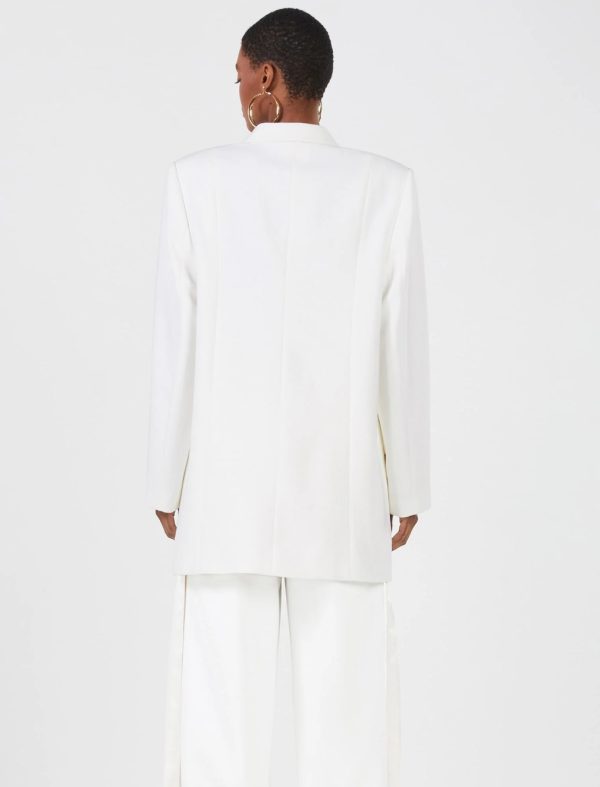 BCBG PAZIENZA TUXEDO JACKET - GARDENIA - Image 4