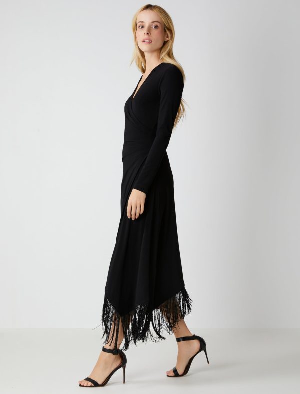 Bcbg Piper Faux Wrap Fringe Dress - Image 3