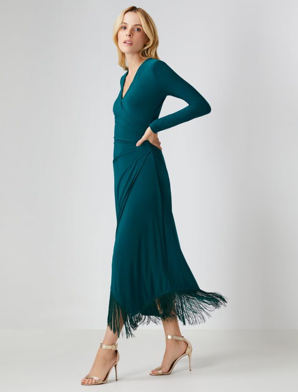 Bcbg Piper Faux Wrap Fringe Dress - Image 9