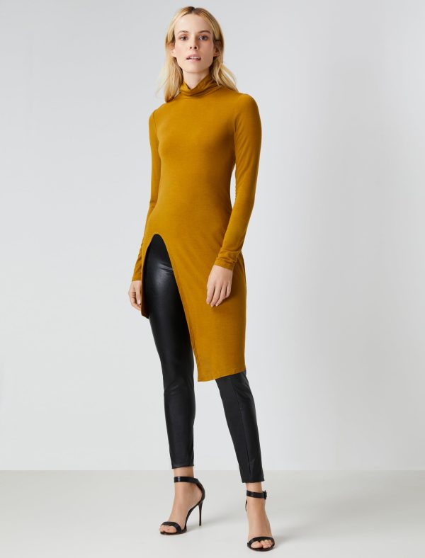 Bcbg Asymmetrical Turtleneck Top