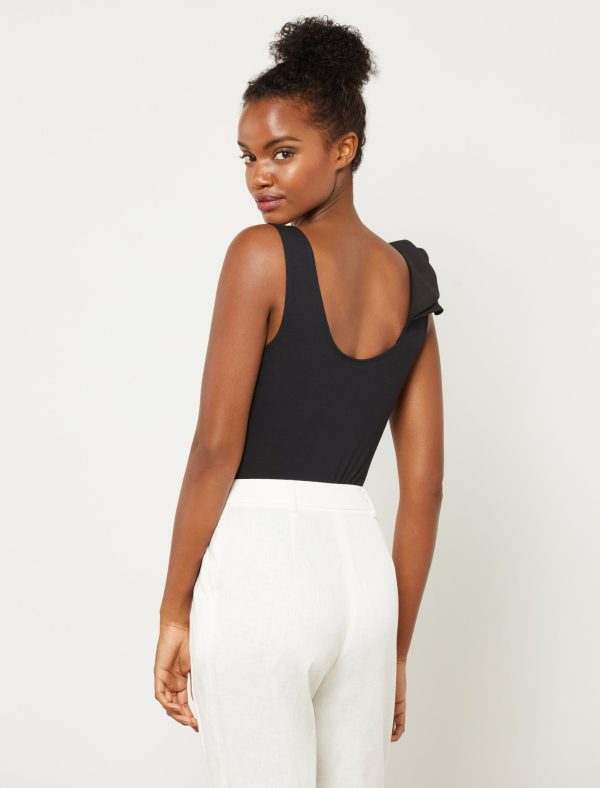 Bcbg Plunging One Shoulder Ruffle Bodysuit - Image 24